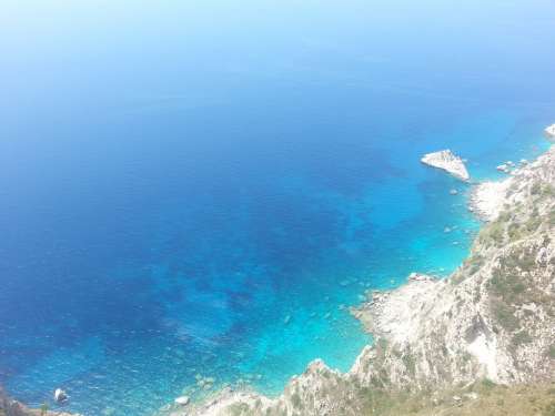 Sea Turquoise Rock Cliff Rocky Coast Coast