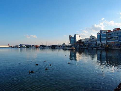 Sea Sky Gangwon Do Sokcho Daepo Port Winter Sea