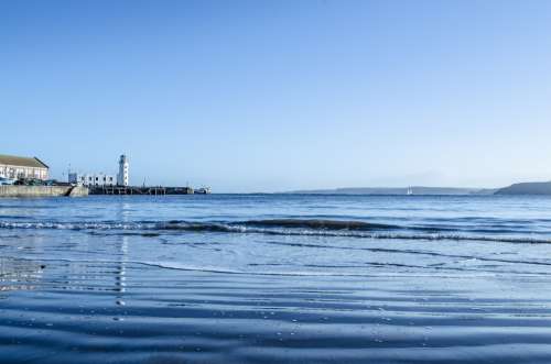 Sea Sky Water Horizon Wave Blue Calm Clean