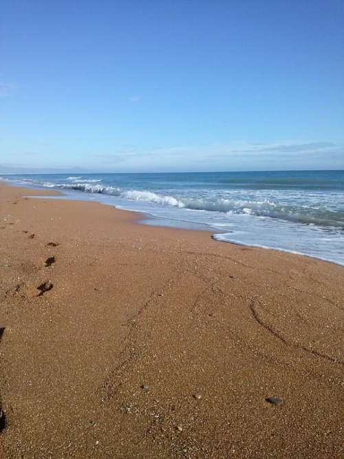 Sea Sand Mediterranean Beach Blue Landscape Denia