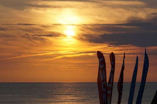 Sea Sylt Sunset Beach North Sea Clouds Summer