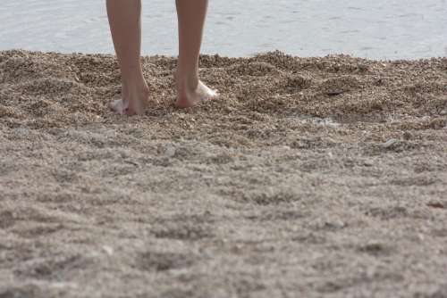 Sea Feet Sand Beach