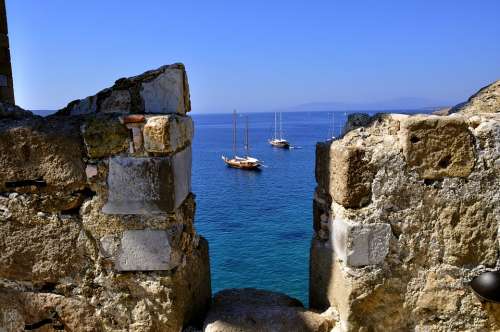 Sea Turkey Yachts Holidays Ships Landscape Castle