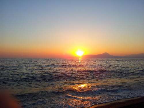 Sea Italy Basilicata Sunset
