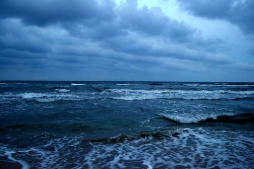 Sea Black Sea Storm Clouds Black Water Nature