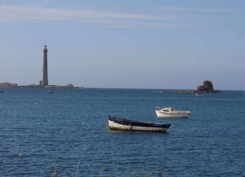 Sea Britain Lighthouse Boats Sky Blue France