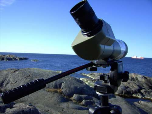 Sea Ocean Water Sky Clouds Telescope Binoculars