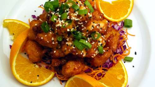 Seafood Shrimp Orange Gourmet Cuisine Restaurant
