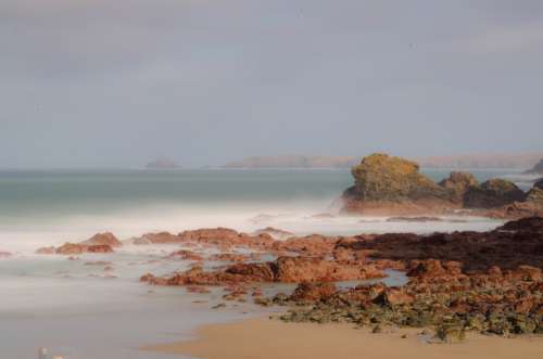 Seascape Sea Sand Beaches Waves Sky