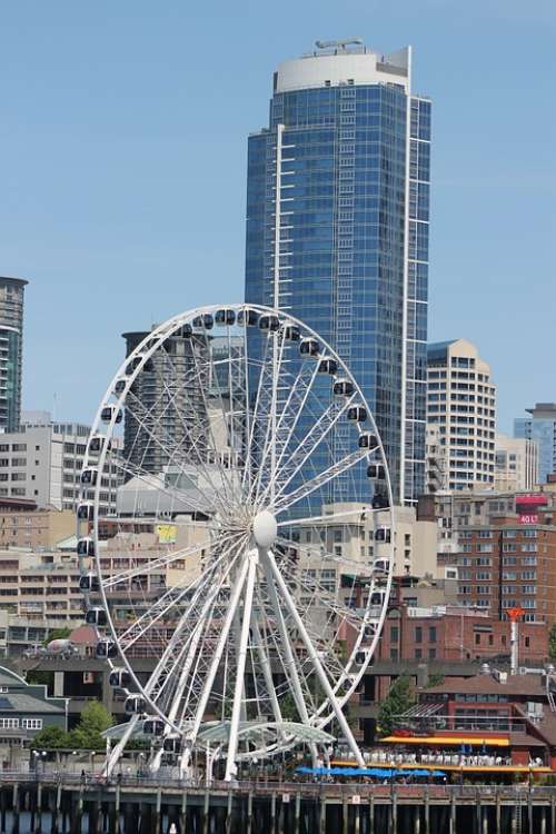 Seattle Wheel Ferris Wheel Attraction Pier 57