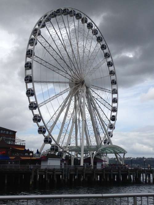 Seattle Ferris Wheel Northwest Washington Amusement