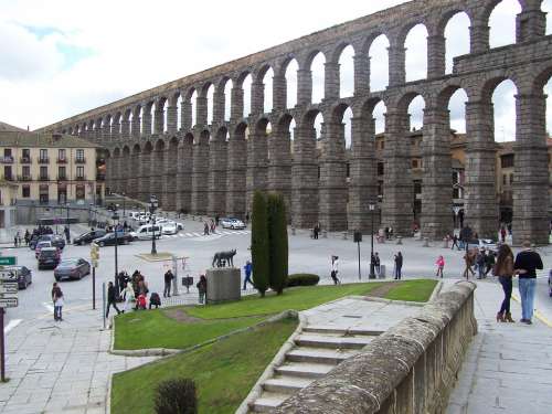 Segovia Aqueduct Azoguejo Monument Civil Works