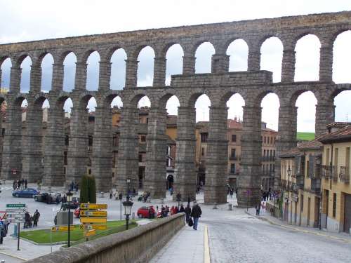 Segovia Aqueduct Azoguejo Monument Civil Works