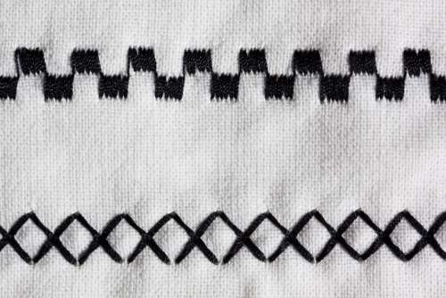 Sewing Machine Embroidery Black White Sew