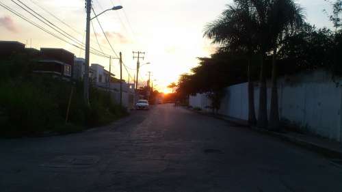 Shadow Street Sunset