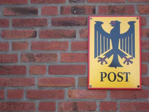 Shield Post Deutsche Bundespost Federal Eagle