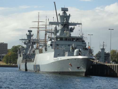 Ship Warship Sea Baltic Sea Water Kiel Port