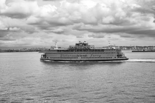 Ship Ferry New York Manhattan Water Staten Island