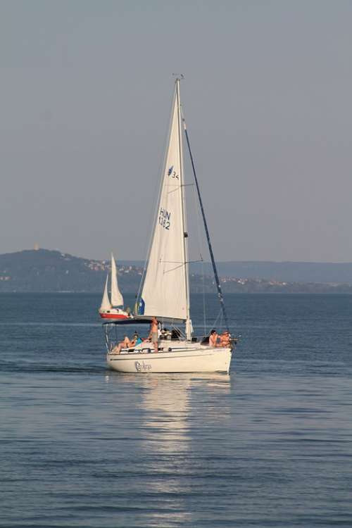 Ship Sailing Lake Balaton Water