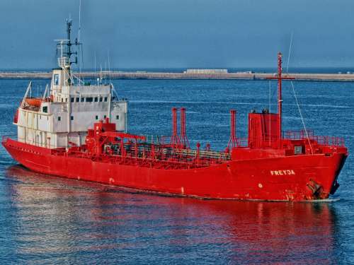 Ship Harbor Bay Cargo Hdr Amsterdam Water