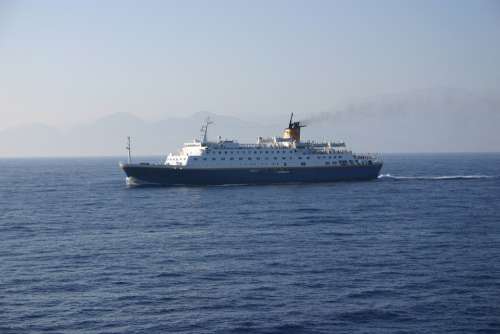 Ship Crete Greece Holidays Holiday Water