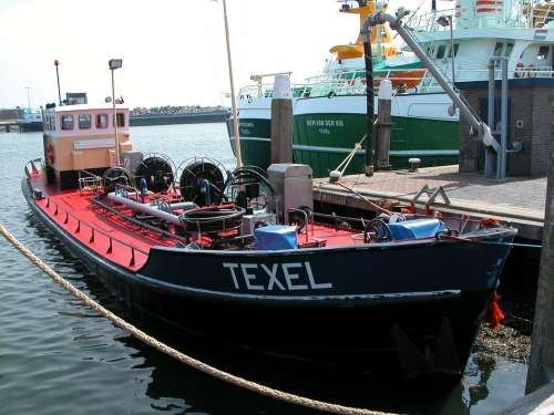 Ship Boat Port Sea Cutter Texel Island Water