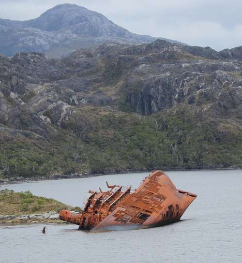 Shipwreck Chile South America Patagonia Ocean