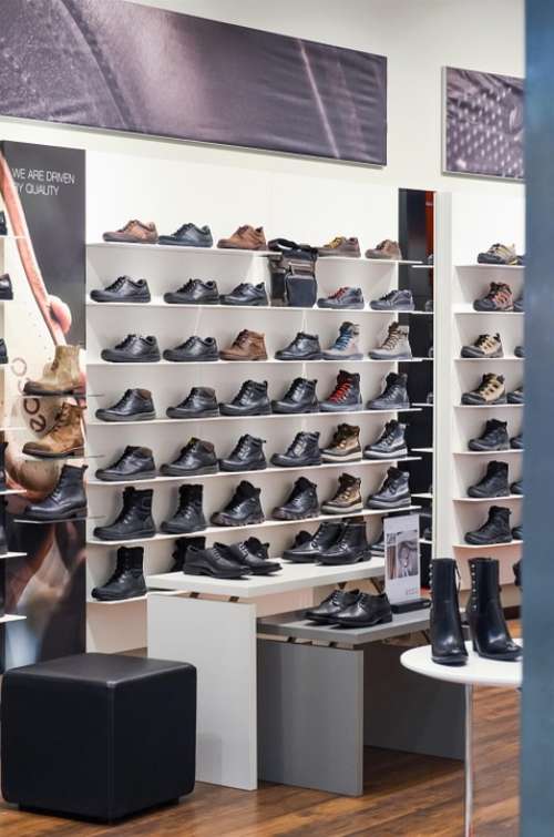Shoes Exhibition Shop Shopping Shelves Buy