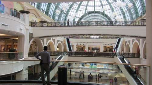 Shopping Mall Layer Dubai The Glass Ceiling Man
