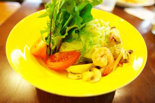 Shrimp Salad Tomato Food