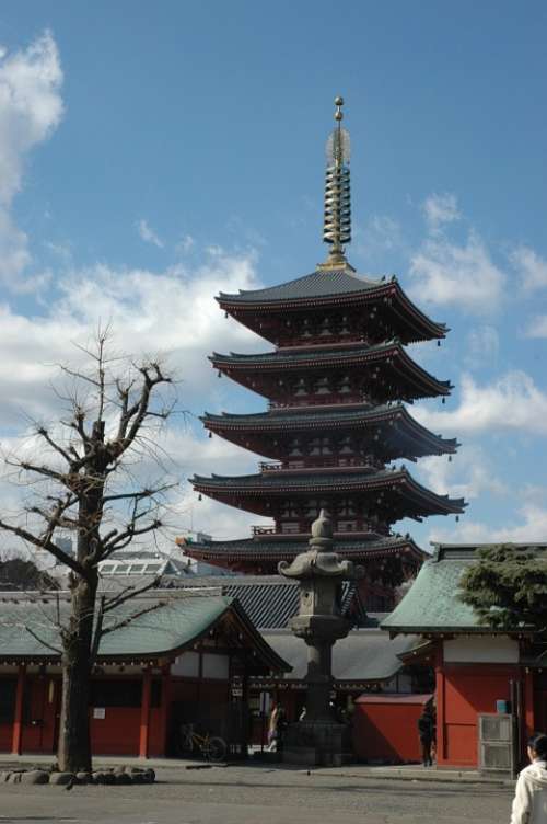 Shrine Japan Temple Asia Pagoda