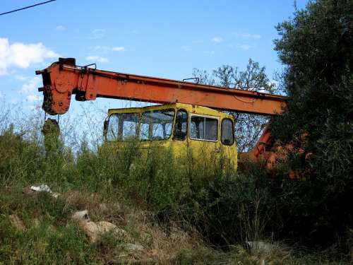 Shut Down Old Crane Abandoned Site