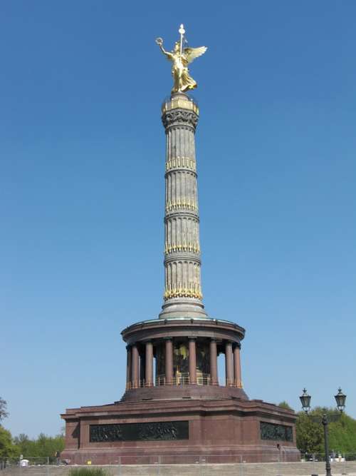 Siegessäule Berlin Landmark Monument Gold Else