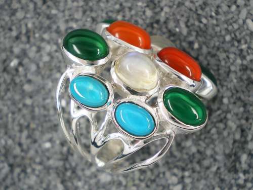 Silver Jewelry Jewellery Ring Gems Shimmer Silver