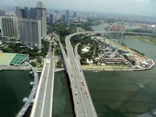Singapore Travel Road Bridge Architecture