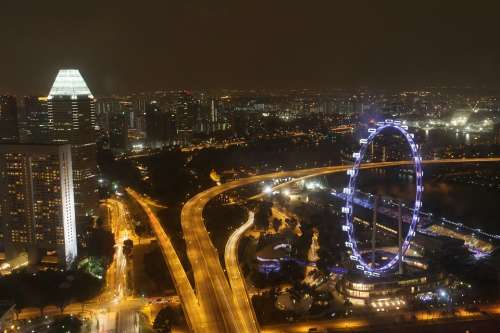 Singapore Flyer Ferris Wheel Scenery