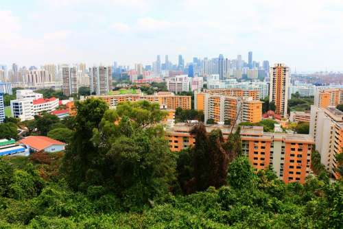 Singapore City Skyscrapers Southern Ridges