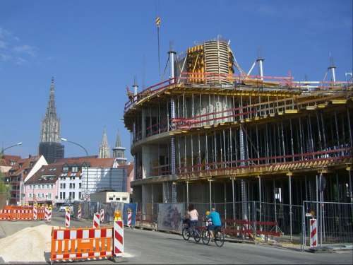 Site Construction Work Scaffold Münster Views Ulm