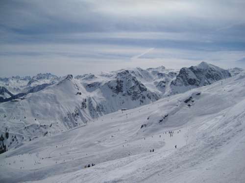 Ski Area Ski Run Skiing Mountains