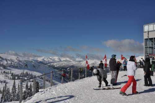 Skiing Whistler Canada British Columbia Winter Ski