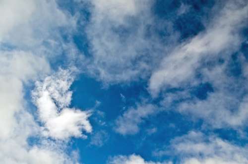 Sky Blue Cloud Cloudy Background Weather Sunny