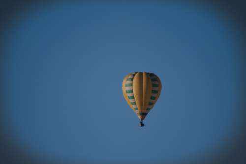 Sky Blue Balloon Hot Air Balloon Air Drive Basket