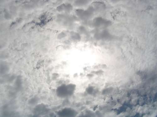 Sky Clouds Sun Light View Glomerulus Blue White