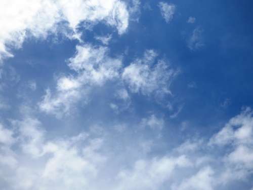 Sky Blue Clouds Cloud White Biel Clean Nature