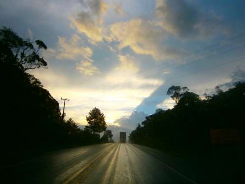 Sky Clouds Road