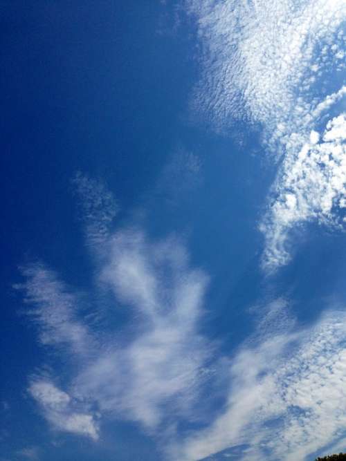 Sky Clouds Blue White