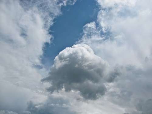 Sky Clouds Cumulus Summer Color Blue Structure