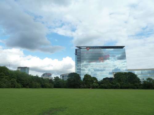 Sky Building Clouds Reflection Nature