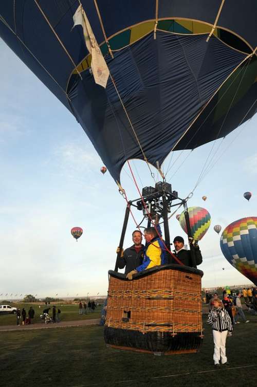 Sky Clouds Ballon Hot Air Balloon Colorful Nature