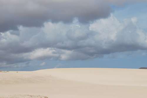 Sky Clouds Sand Desert Blue